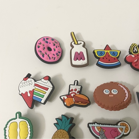 Croc Charm Lot of 15 Food Charms Donut Pineapple Ice Cream - Picture 2 of 12